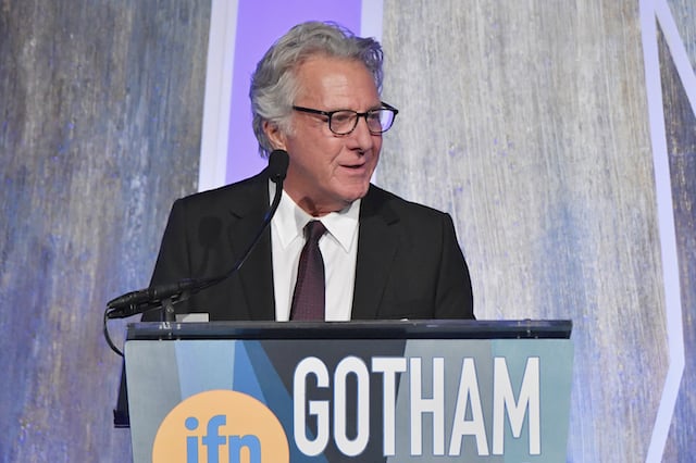 NEW YORK, NY - NOVEMBER 27: Actor Dustin Hoffman speaks onstage during IFP's 27th Annual Gotham Independent Film Awards on November 27, 2017 in New York City. (Photo by Mike Coppola/Getty Images for IFP)
