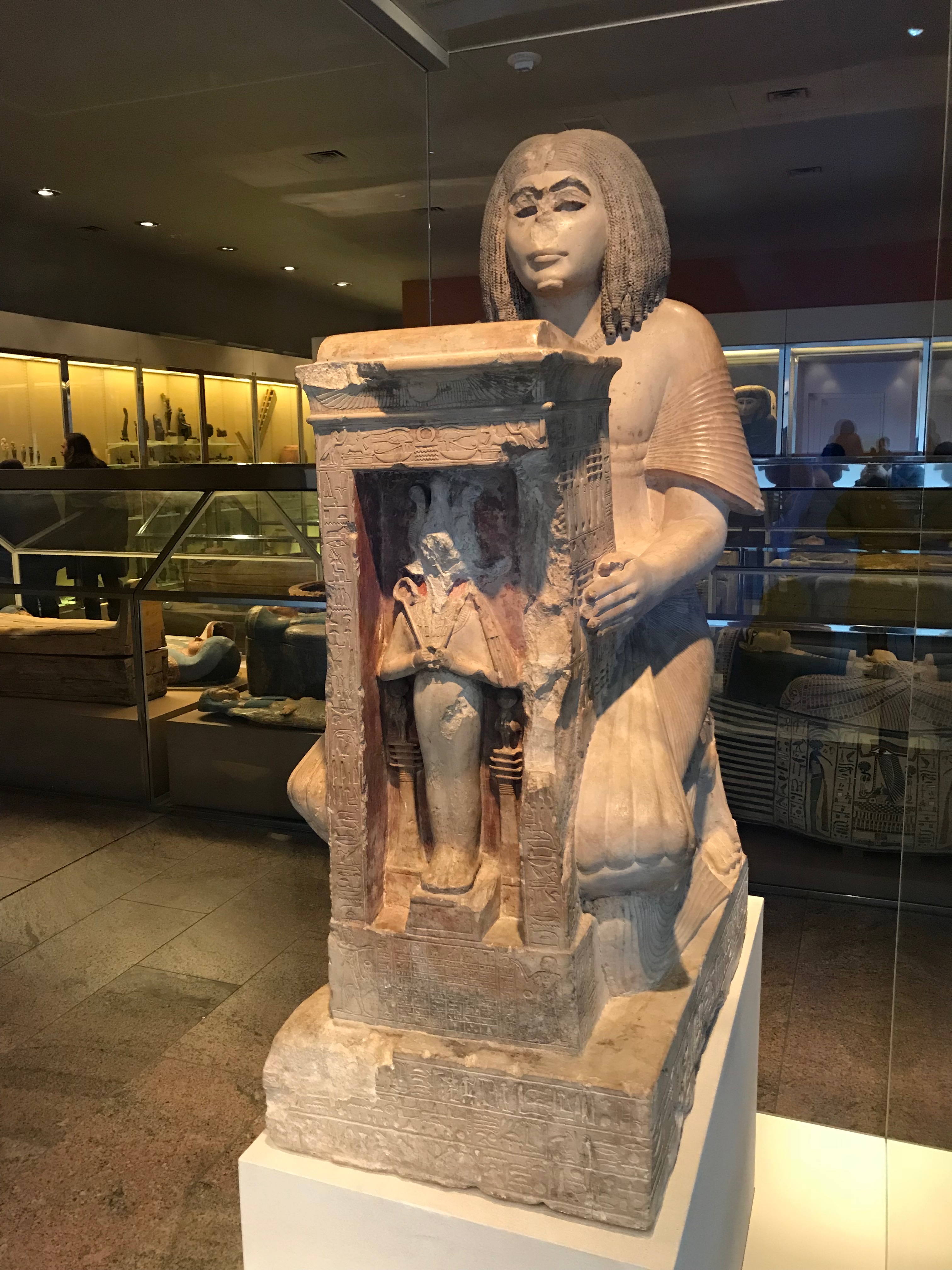 The Kneeling Statue of Yuny, housed in the Sackler Wing of the Metropolitan Museum of Art in New York City. (DCNF/Ethan Barton)