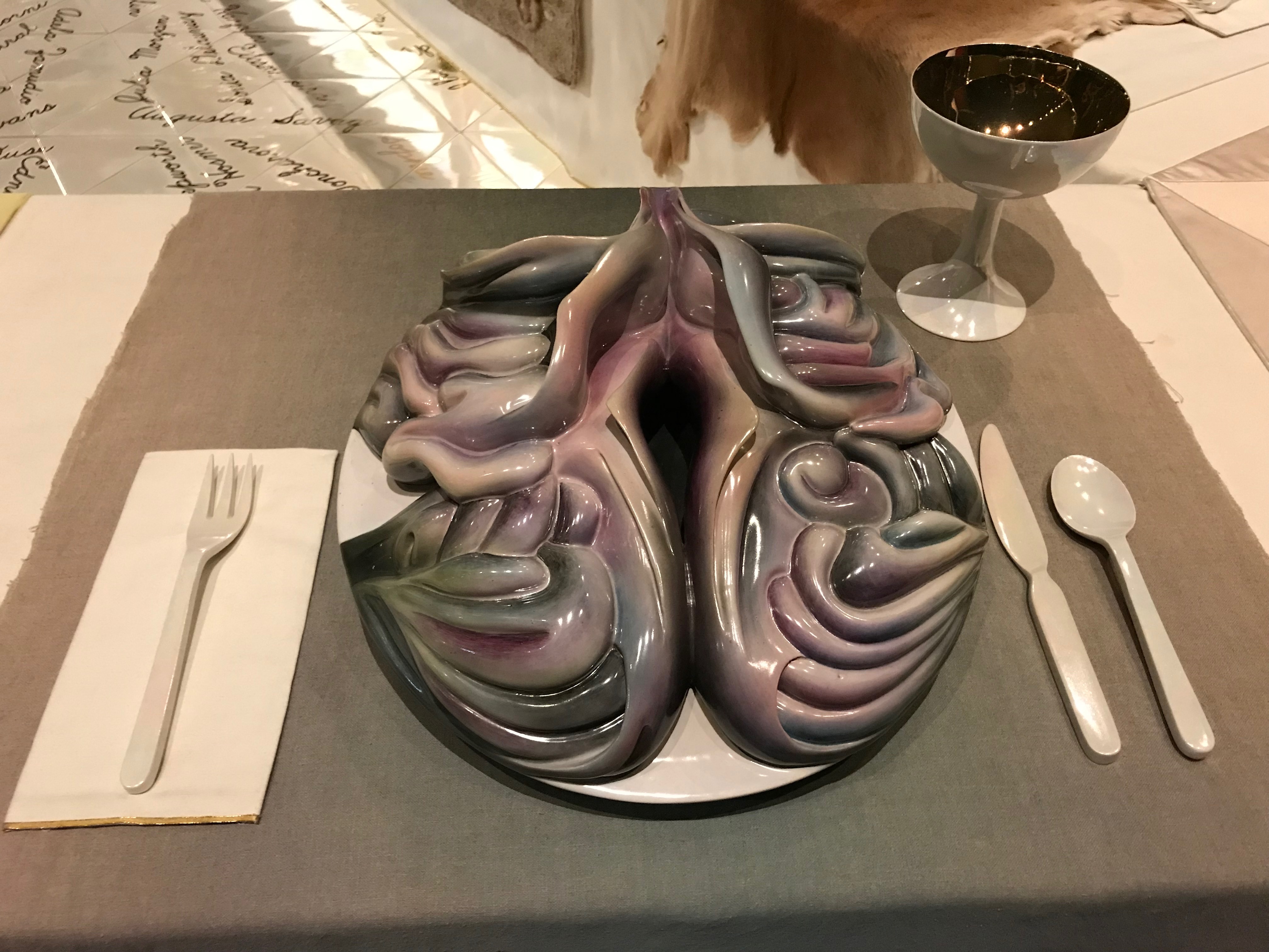 A place setting at The Dinner Party Exhibit at the Elizabeth A. Sackler Center for Feminist Art at the Brooklyn Museum in New York City. (DCNF/Ethan Barton)