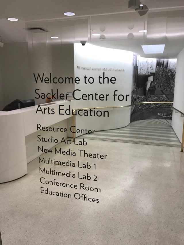 Entrance to the Sackler Center for Arts Education at the Guggenheim Museum in New York City. (DCNF/Ethan Barton)