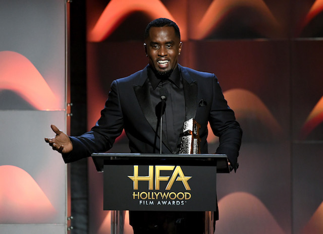 BEVERLY HILLS, CA - NOVEMBER 05: Honoree Sean Combs accepts the Hollywood Documentary Award for 'Can't Stop, Won't Stop: A Bad Boy Story' onstage during the 21st Annual Hollywood Film Awards at The Beverly Hilton Hotel on November 5, 2017 in Beverly Hills, California. (Photo by Kevin Winter/Getty Images)