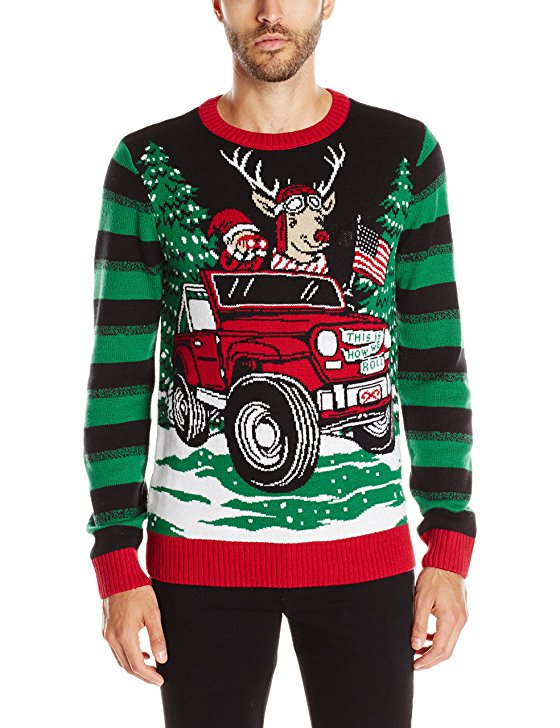 Normally $70, this ugly Christmas sweater is 65 percent off today (Photo via Amazon)