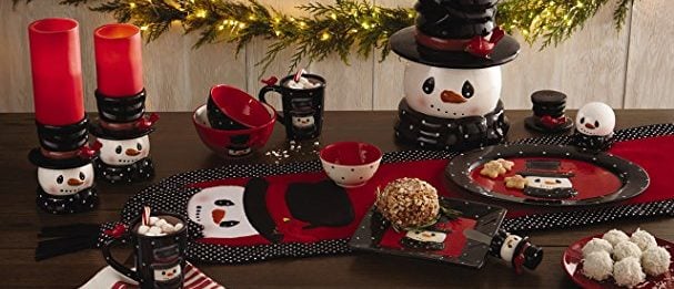 Normally $33, this snowman serving platter is 55 percent off (Photo via Amazon)