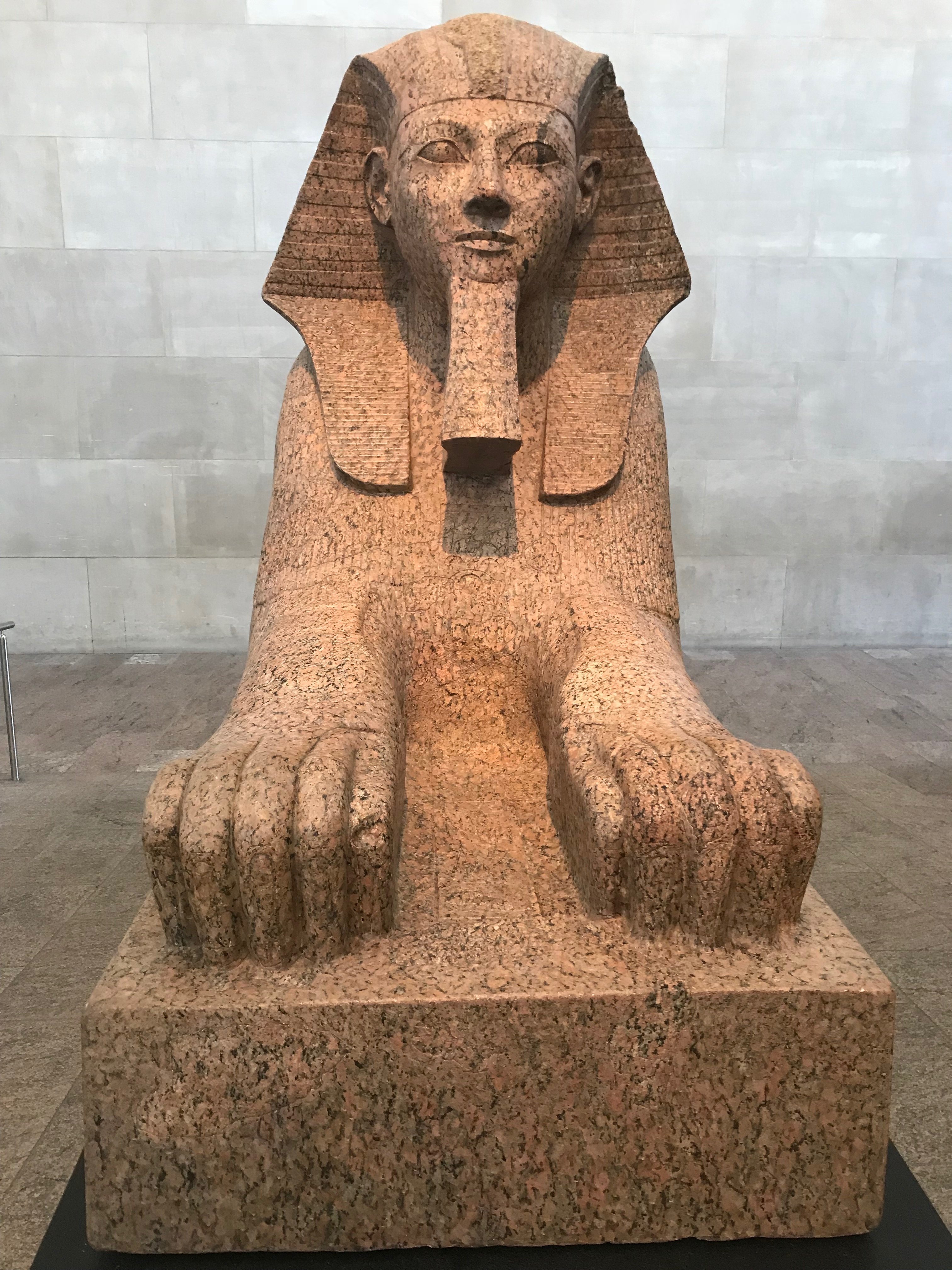Statue of a sphinx at the Sackler Gallery in the Metropolitan Museum of Art in New York City. (DCNF/Ethan Barton)