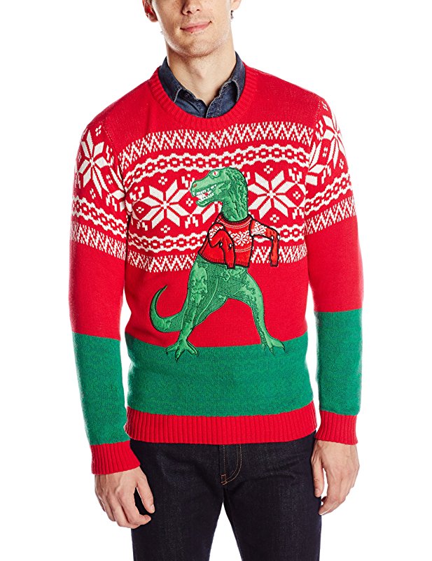 Normally $60, this ugly Christmas sweater is 65 percent off today (Photo via Amazon)