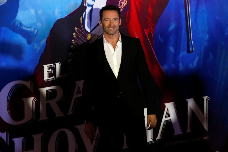 Australian actor Hugh Jackman poses for photographers during the red carpet of his latest film, a musical directed by Michael Gracey called "The Greatest Showman", in Mexico City, Mexico December 13, 2017. REUTERS/Ginnette Riquelme