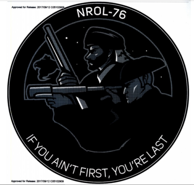NRO's in-progress logo for a new mission, featuring a quote from Talladega Nights. (Photo: National Reconnaissance Office)