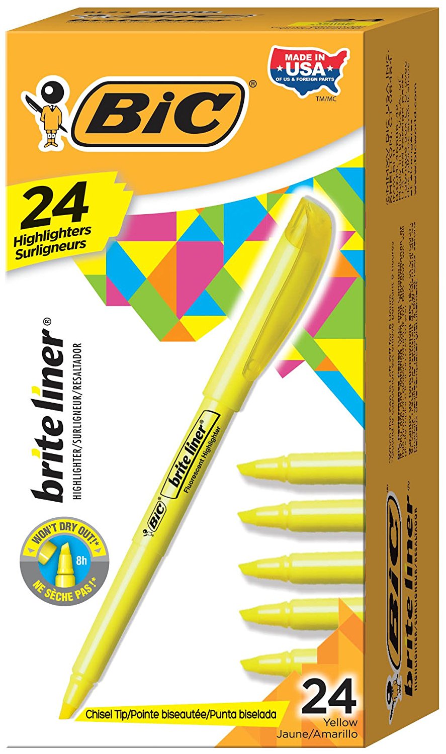 Normally $12, this 24-pack of highlighters is 50 percent off today (Photo via Amazon)