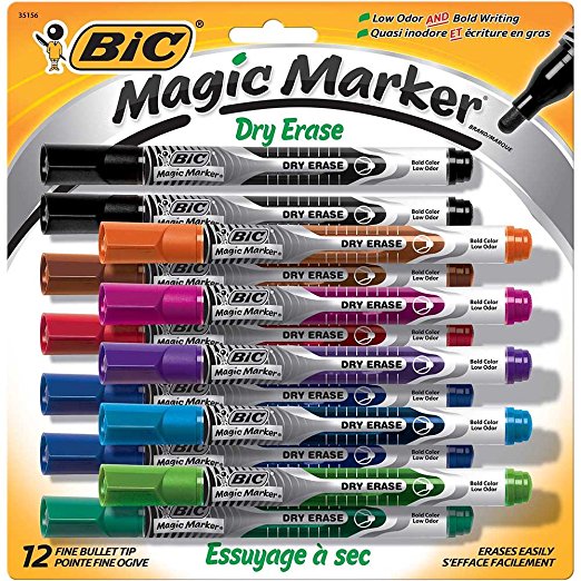 Normally $22, this 12-pack of dry erase markers is 71 percent off today (Photo via Amazon)