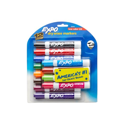 Normally $18, this 12-pack of dry erase markers is 66 percent off today (Photo via Amazon)