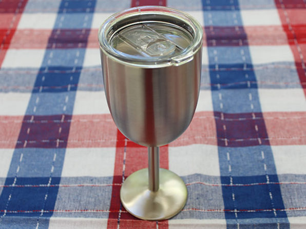 Normally $40, this stainless steel wine glass is 45 percent off