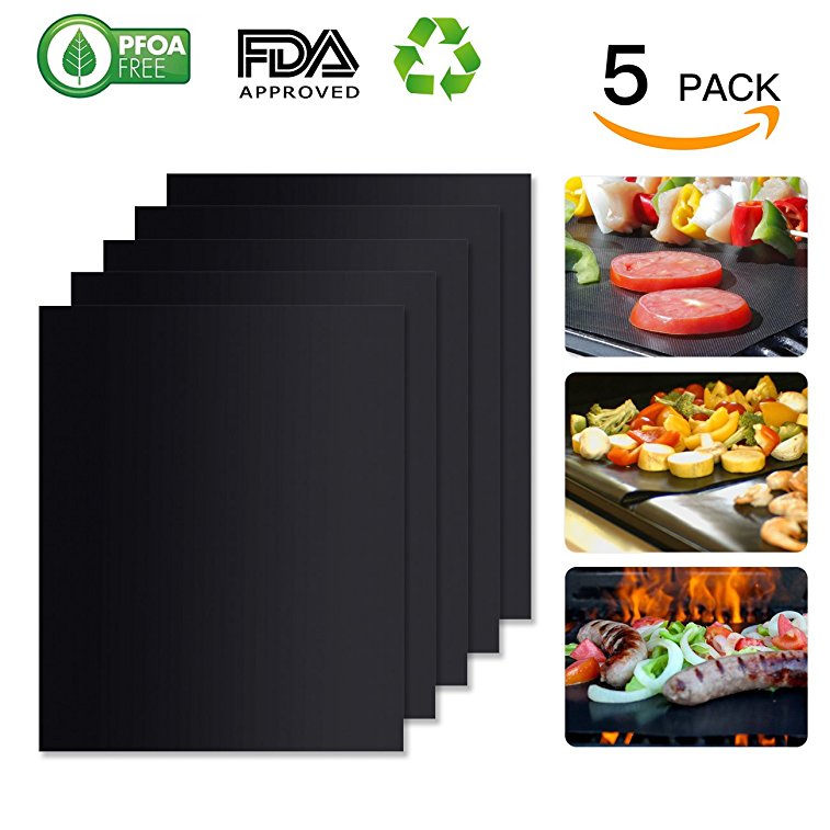 Normally $30, this 5-pack of grill mats is 75 percent off (Photo via Amazon)