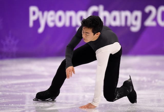 GANGNEUNG, SOUTH KOREA - FEBRUARY 16: Nathan Chen of the United States competes during the Men's Single Skating Short Program at Gangneung Ice Arena on February 16, 2018 in Gangneung, South Korea. (Photo by Harry How/Getty Images)