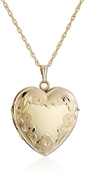 Normally $100, this 14k yellow gold heart is 53 percent off today (Photo via Amazon)