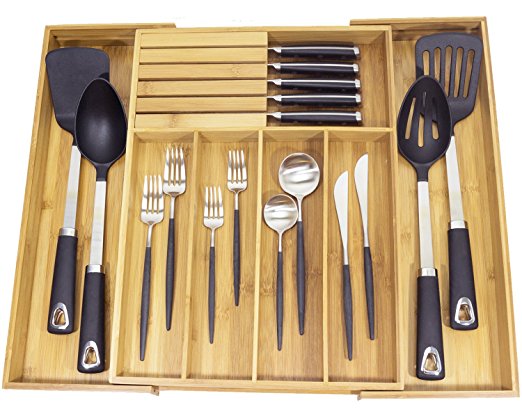 Normally $55, this kitchen drawer organizer is 55 percent off (Photo via Amazon)