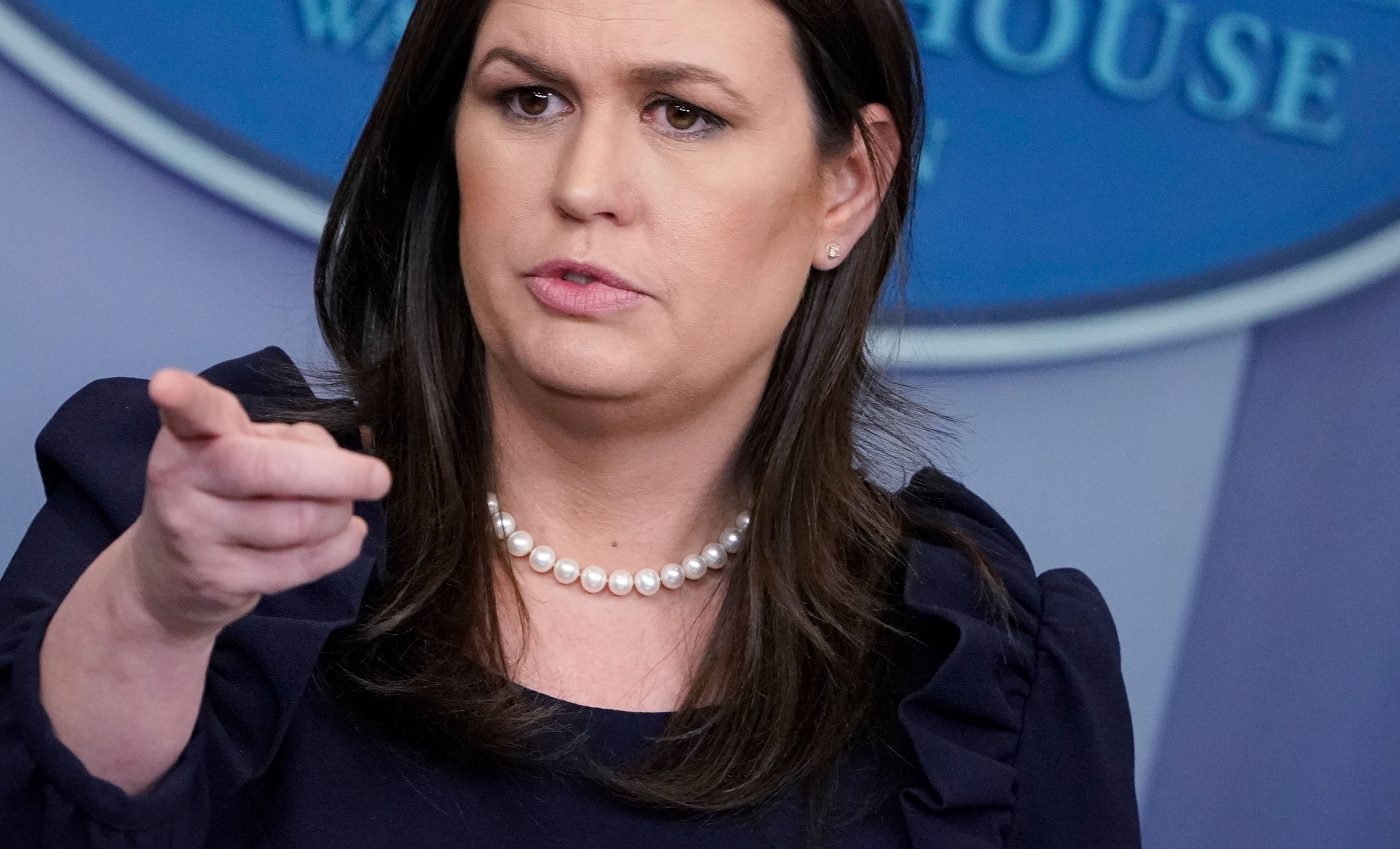 White House Press Secretary Sarah Sanders speaks during the daily briefing in the Brady Briefing Room of the White House on February 12, 2018 in (Washington, DC. / AFP PHOTO / MANDEL NGAN)