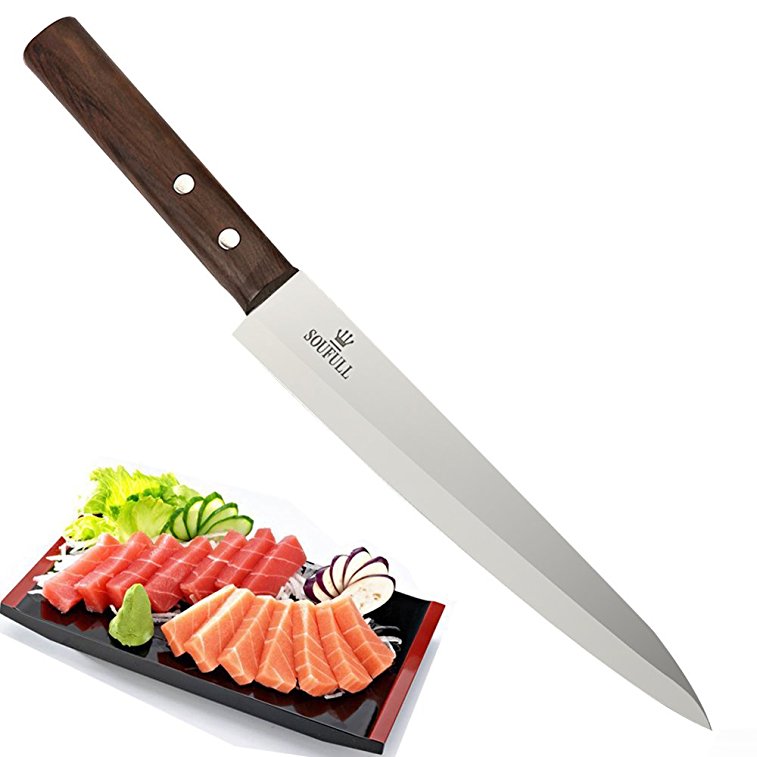 Normally $100, this sashimi sushi knife is 85 percent off (Photo via Amazon)