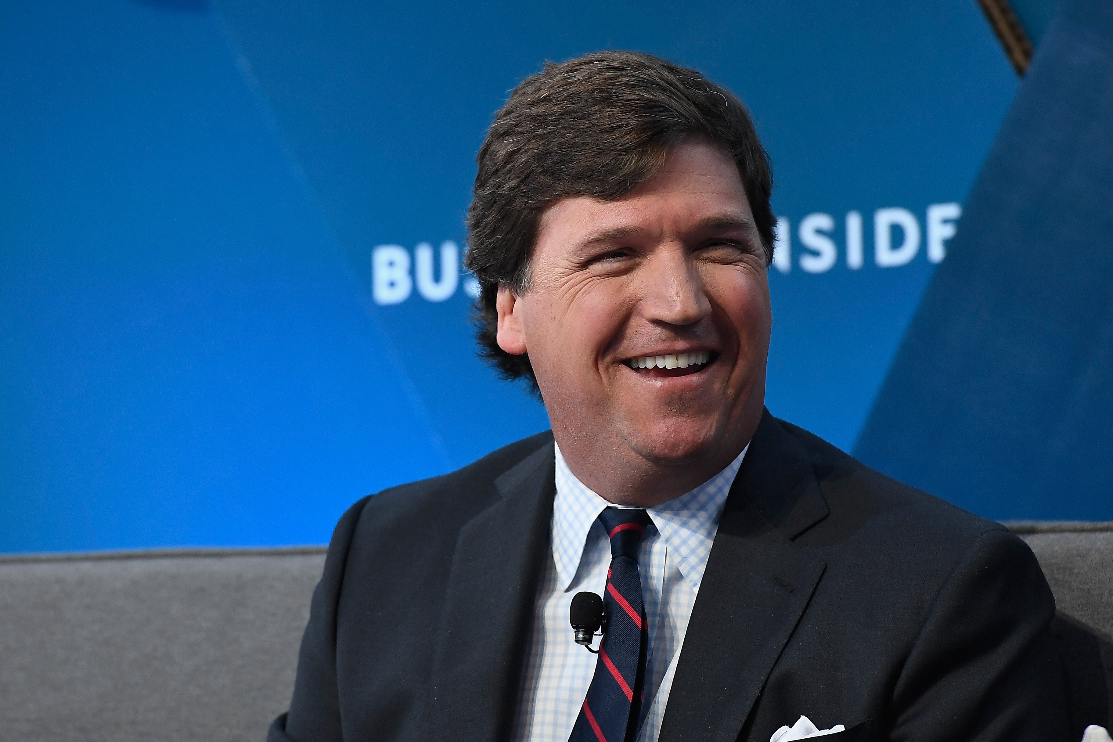 NEW YORK, NY - NOVEMBER 29: Tucker Carlson, host of "Tucker Carlson Tonight" speaks onstage at IGNITION: Future of Media at Time Warner Center on November 29, 2017 in New York City. (Photo by Roy Rochlin/Getty Images)