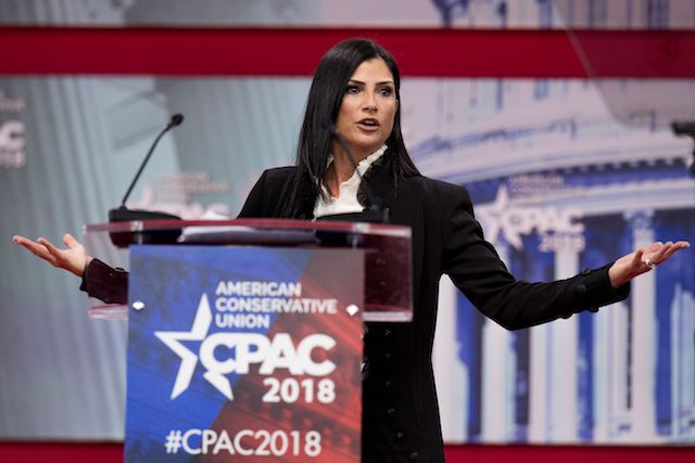 Spokesperson for the National Rifle Association (NRA) Dana Loesch speaks during the 2018 Conservative Political Action Conference at National Harbor in Oxon Hill, Maryland on February 22, 2018. / AFP PHOTO / JIM WATSON (Photo credit should read JIM WATSON/AFP/Getty Images)