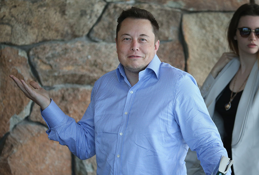 SUN VALLEY, ID - JULY 07: Elon Musk, CEO and CTO of SpaceX, CEO and product architect of Tesla Motors, and chairman of SolarCity, attends the Allen & Company Sun Valley Conference on July 8, 2015 in Sun Valley, Idaho. Many of the world's wealthiest and most powerful business people from media, finance, and technology attend the annual week-long conference which is in its 33nd year. (Photo by Scott Olson/Getty Images)