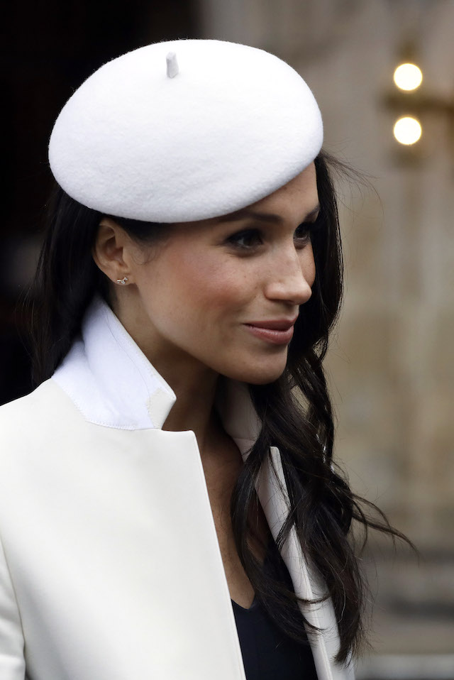 LONDON, UNITED KINGDOM - MARCH 12: Meghan Markle leaves after attending the Commonwealth Service at Westminster Abbey on March 12, 2018 in London, England. Organised by The Royal Commonwealth Society, the Commonwealth Service is the largest annual inter-faith gathering in the United Kingdom. (Photo by Kirsty Wigglesworth - Pool/Getty Images)
