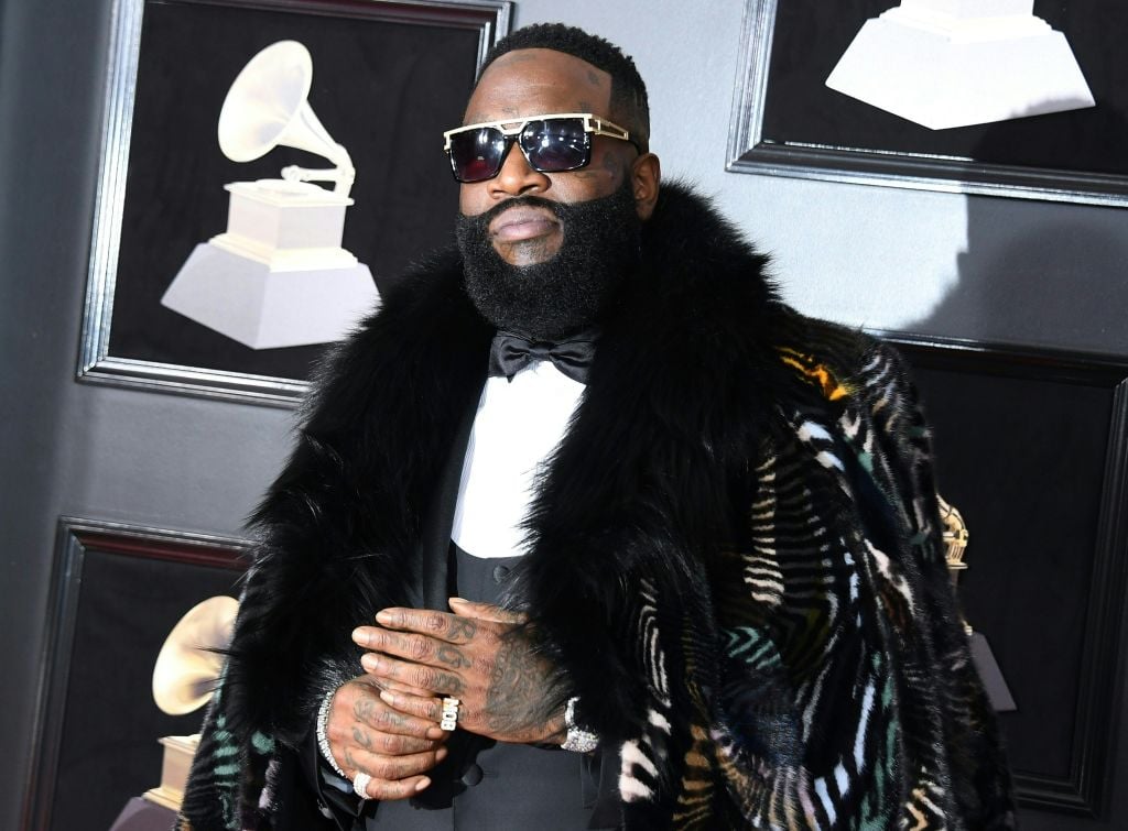 Rick Ross arrives for the 60th Grammy Awards on January 28, 2018, in New York. / AFP PHOTO / ANGELA WEISS (Photo credit: ANGELA WEISS/AFP/Getty Images)
