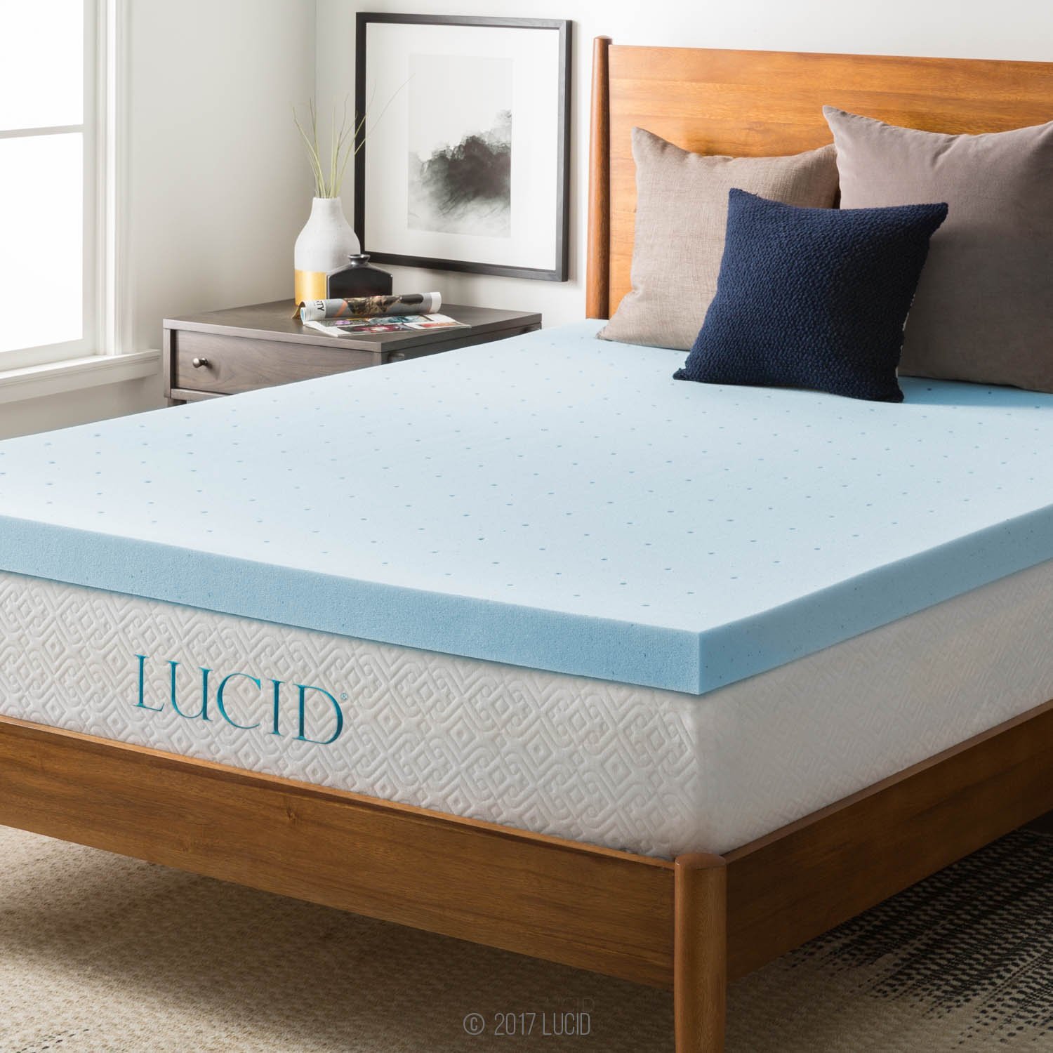 Normally $160, the Queen size of this memory foam mattress topper is 53 percent off today (Photo via Amazon)