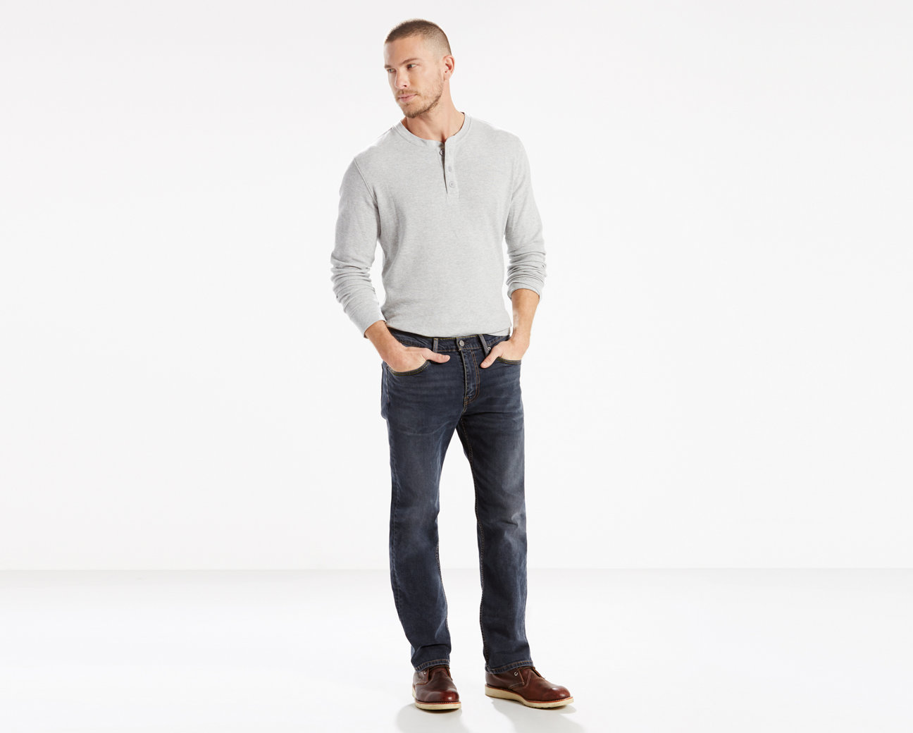 Normally $60, these straight fit jeans are 33 percent off (Photo via Levi's)