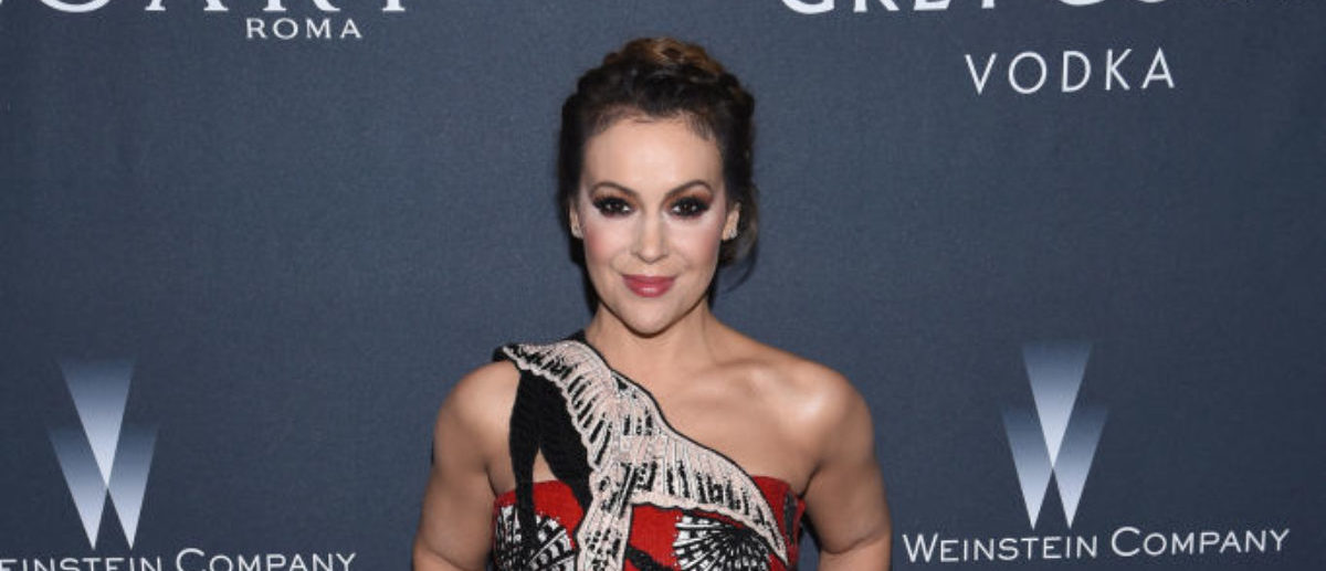 BEVERLY HILLS, CA - FEBRUARY 25: Actress Alyssa Milano attends The Weinstein Company's Pre-Oscar Dinner in partnership with Bvlgari and Grey Goose at Montage Beverly Hills on February 25, 2017 in Beverly Hills, California. (Photo by Dimitrios Kambouris/Getty Images for The Weinstein Company)