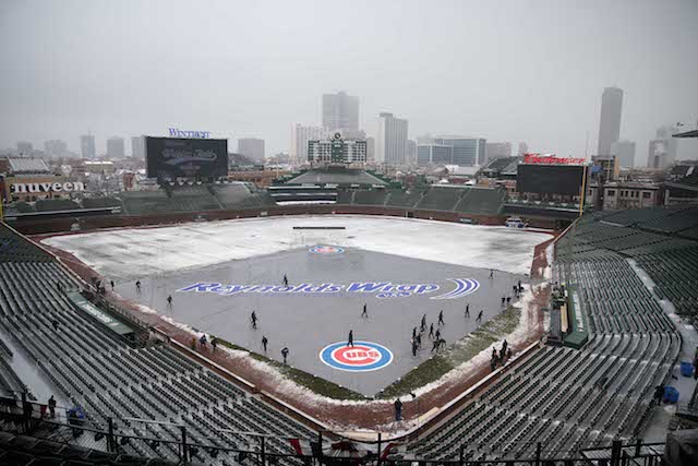 Apr 9, 2018; Chicago, IL, USA; A general shot of Wrigley Field prior to a game between the Chicago Cubs and the Pittsburgh Pirates. Mandatory Credit: Dennis Wierzbicki-USA TODAY Sports - 10778286