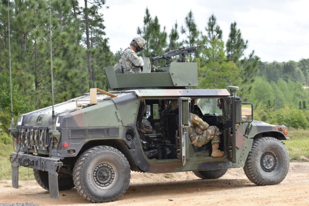 A gun truck belonging to Alpha Troop, 2-108th Cavalry Squadron. Photo by Joseph LaFave