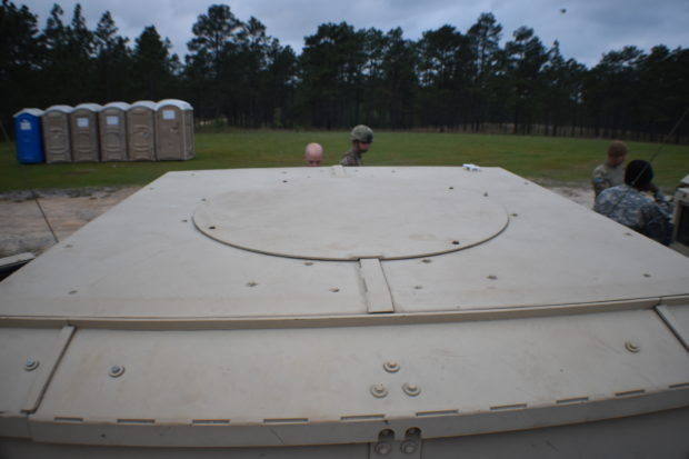 The best seat in the house - atop Maj. Luebberts HMMWV. Photo by Joseph LaFave