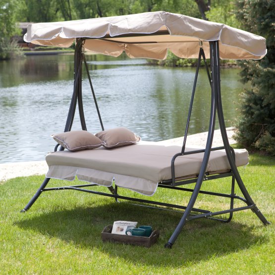 Normally $230, this swing bed is 33 percent off with the code (Photo via Hayneedle)