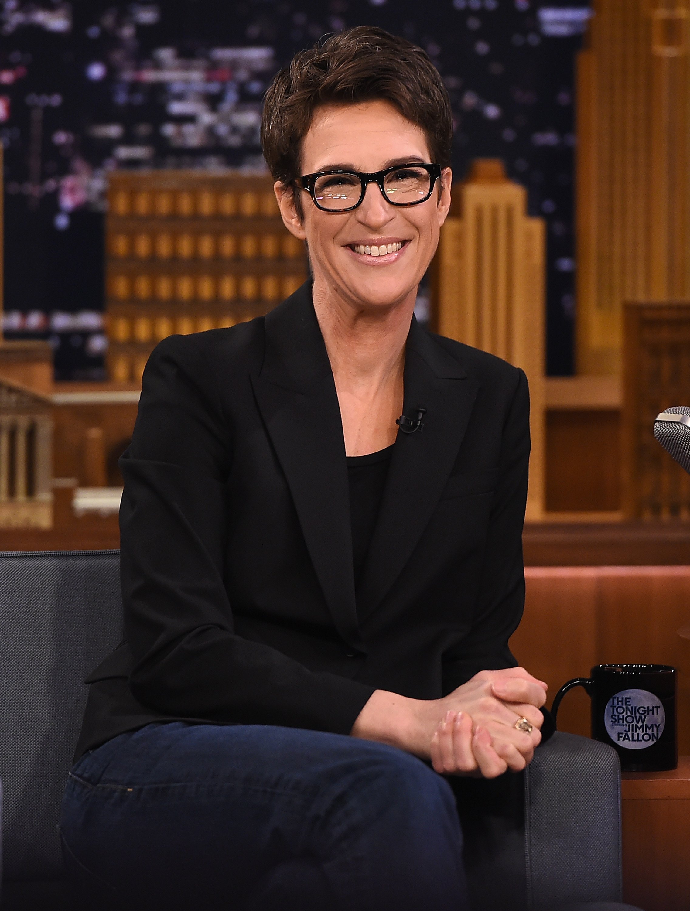 NEW YORK, NY - MARCH 15: Rachel Maddow Visits "The Tonight Show Starring Jimmy Fallon" at Rockefeller Center on March 15, 2017 in New York City. (Photo by Theo Wargo/Getty Images for NBC)