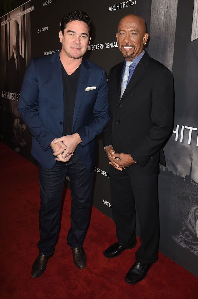 LOS ANGELES, CA - OCTOBER 03: Dean Cain (L) and Montel Williams arrive at the Architects of Denial, Los Angeles Premiere on October 3, 2017 in Los Angeles, California. (Photo by Joshua Blanchard/Getty Images for Architects of Denial )