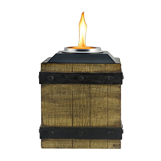 Normally $18, this Tiki crate table torch is 34 percent off today (Photo via Amazon)