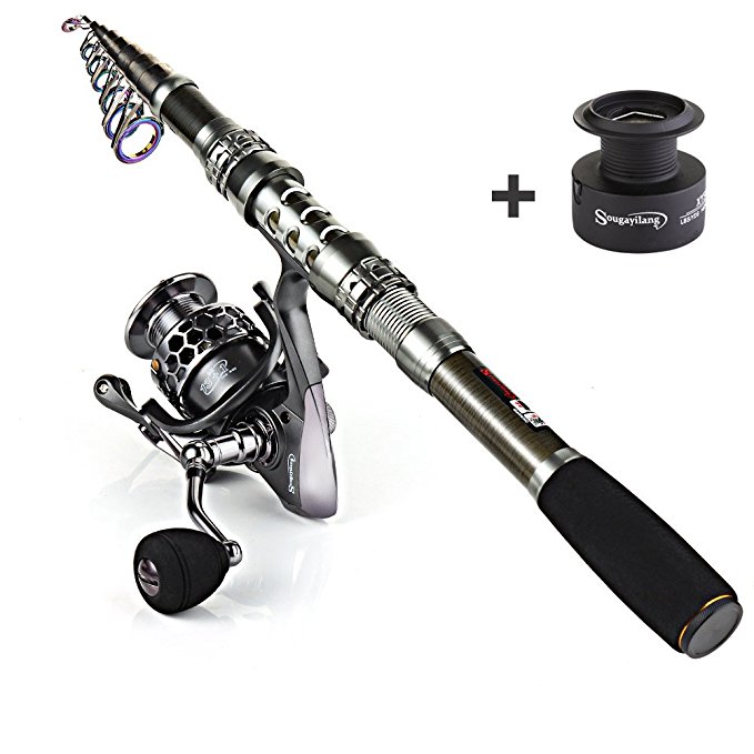 Normally $100, these rod and reel combos are 72 percent off today (Photo via Amazon)