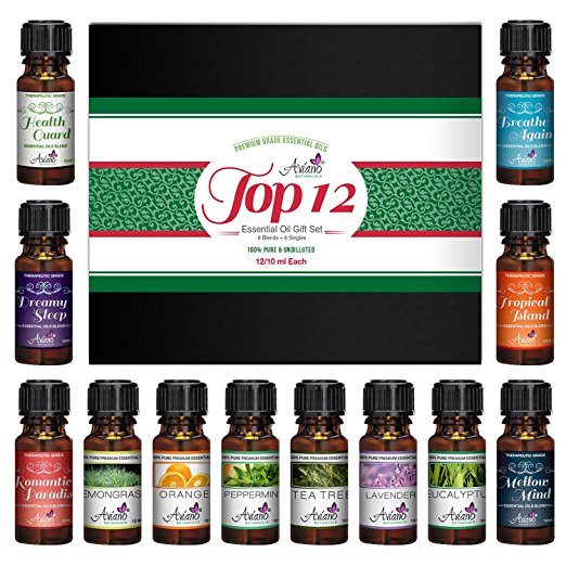 Normally $50, this 12-set of essential oils is 46 percent off today (Photo via Amazon)