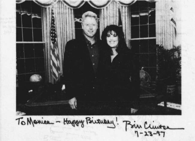 President Clinton is shown in a photo from evidence gathered by Independent Counsel Kenneth Starr in the White House sex scandal investigation. REUTERS