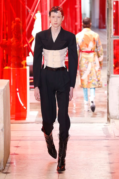 Male Models Wear Provocative Corsets At Paris Fashion Show | The Daily ...