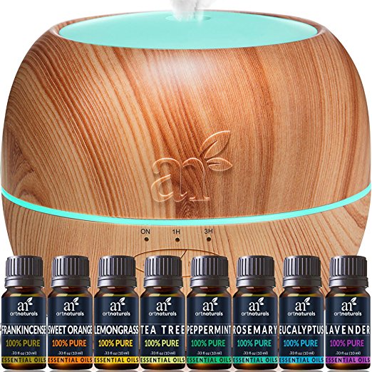 Normally $53, this essential oil and diffuser gift set is 49 percent off (Photo via Amazon)