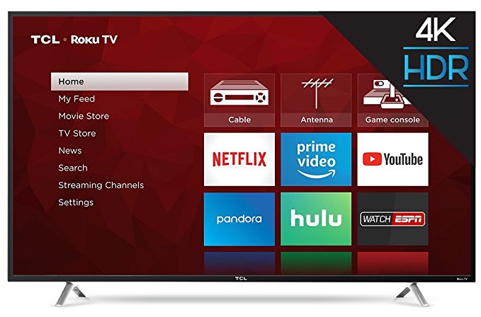 Normally $600, this Roku smart LED TV is 37 percent off today (Photo via Amazon)