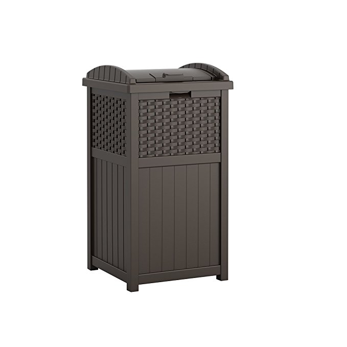 Normally $60, this outdoor trash can is 25 percent off (Photo via Amazon)