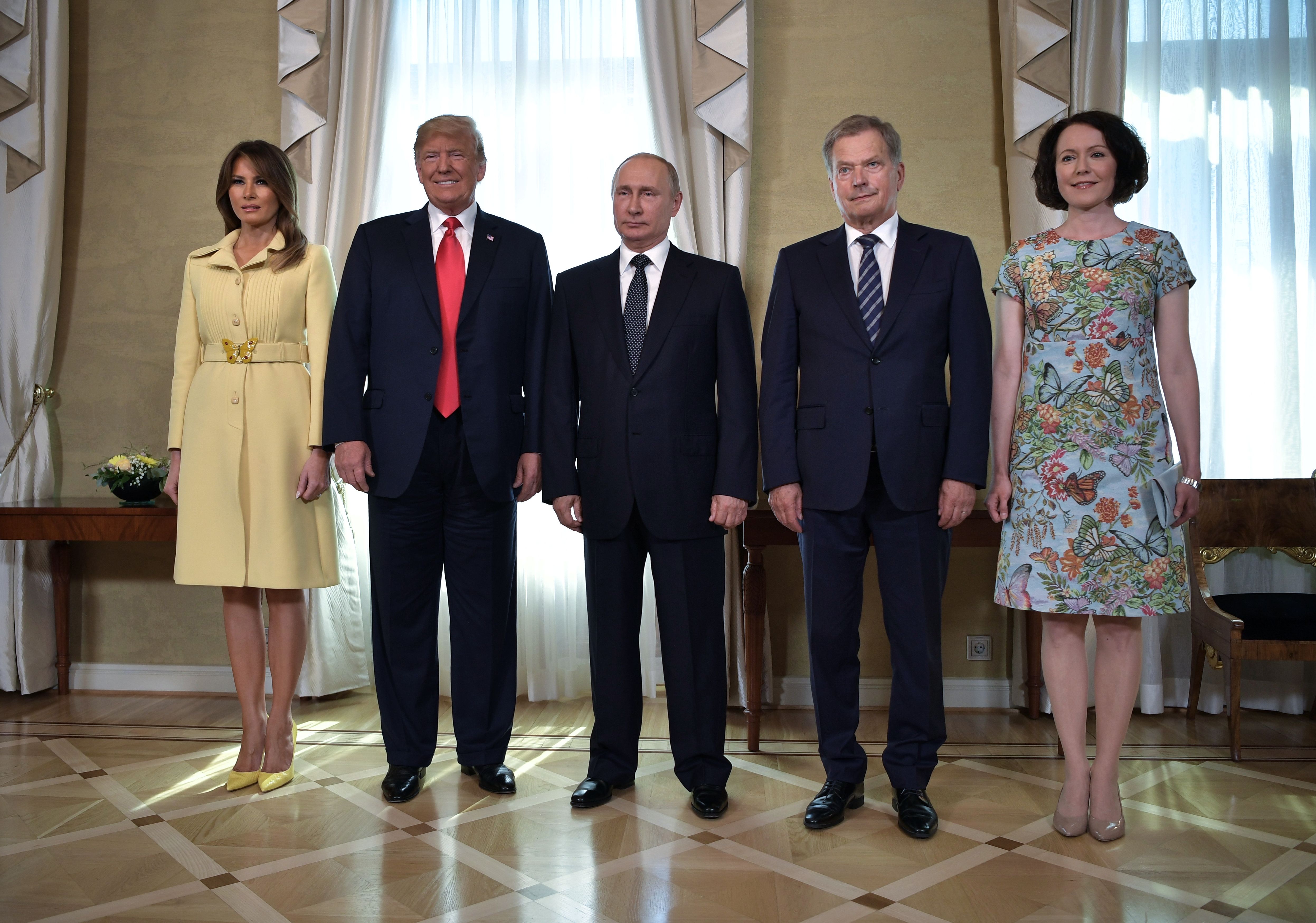 Photos Melania Rocks Heels And Yellow Jacket For Putin
