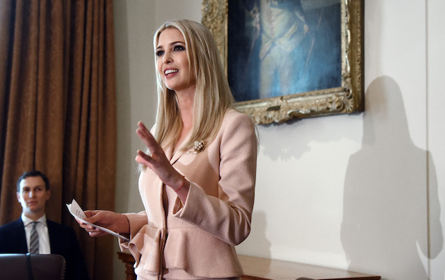 Ivanka Trump speaks during a cabinet meeting with U.S. President Donald Trump in the Cabinet Room of the White House, July 18, 2018 in Washington, DC. (Photo by Olivier Douliery-Pool/Getty Images)