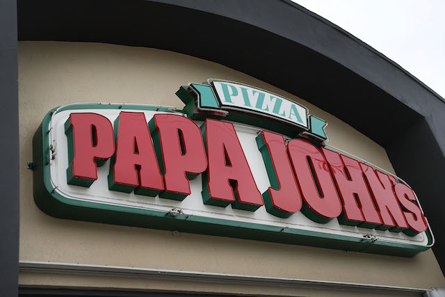 MIAMI, FL - JULY 11: A Papa John's restaurant is seen on July 11, 2018 in Miami, Florida. The founder of Papa John's pizza, John Schnatter, apologized Wednesday for using the N-word on a conference call in May. (Photo by Joe Raedle/Getty Images)