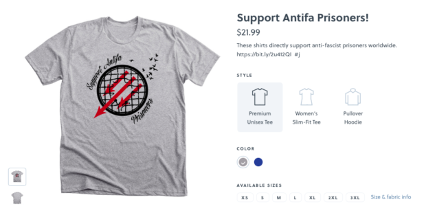 NYC Antifa T-shirt for sale 