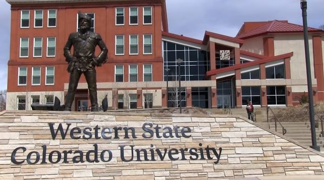 A mountaineer statue is featured at Western State Colorado University. (Photo Credit: YouTube/Western State Colorado University)