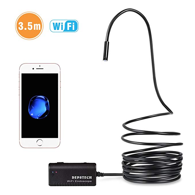 Normally $36, this wireless endoscope is 20 percent off when you click the coupon (Photo via Amazon)