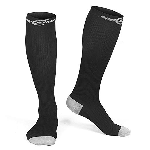 Normally $13, these compression socks are 60 percent off with the code (Photo via Amazon)